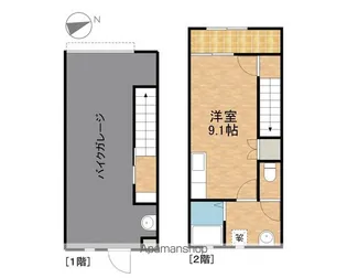 ホビープラスB【1階】の間取り