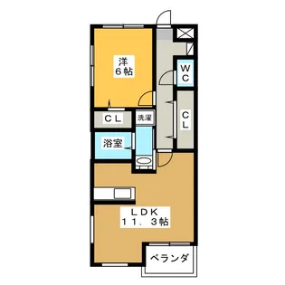 ラックスコート【1階】の間取り