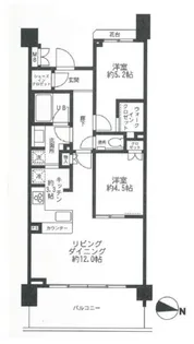 マジェスティハウス新宿御苑パークナード【2階】の間取り