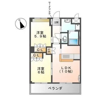エクシード コート【2階】の間取り