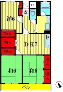 ブルースカイサニークレスト【3階】の間取り