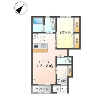 ペアリィ【1階】の間取り