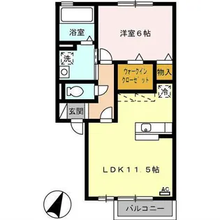 ウィル・フィールド A【2階】の間取り