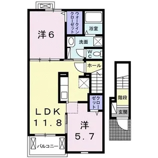 クラウディア【2階】の間取り