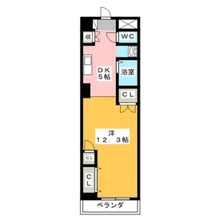 エンブレム元浜【6階】の間取り