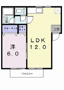 シティハイツカサミア1【1階】の間取り