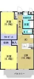 オリーブコート【3階】の間取り