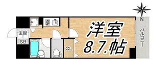 M&Mウメダイースト【8階】の間取り