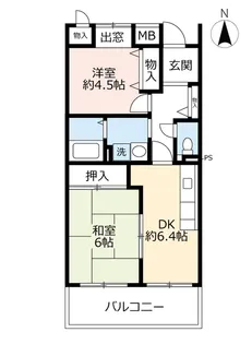 URアーバンラフレ志賀【1階】の間取り