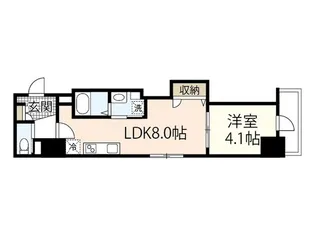月光舟入川口町【9階】の間取り