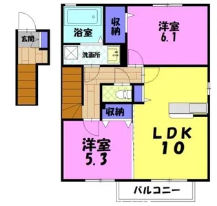 ヴィクトワール 3 C【2階】の間取り