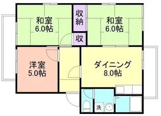 中村ハイツB【2階】の間取り