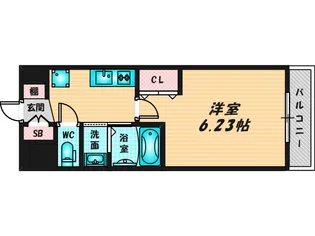 Luxe布施南II【7階】の間取り