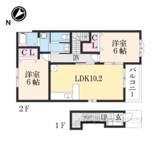 ポートリジェール4【2階】の間取り