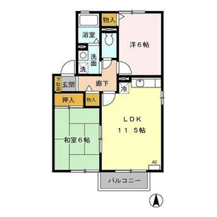 ジュネス佐藤【2階】の間取り