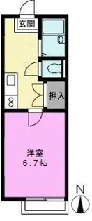 シャトル南越谷【1階】の間取り