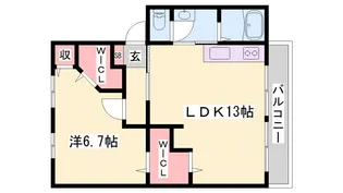 ハイツサンライフA棟【2階】の間取り