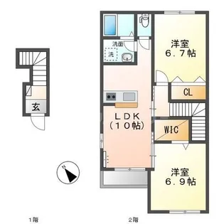 Sunfit・Villa【2階】の間取り