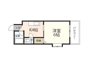 今田ビル楠木【5階】の間取り