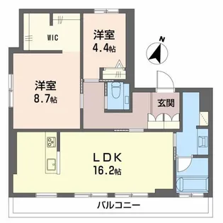 シャーメゾン定禅寺【4階】の間取り