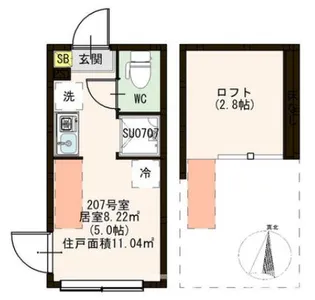 西荻北コーポK【2階】の間取り