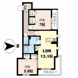 シャーメゾン沢之町【3階】の間取り