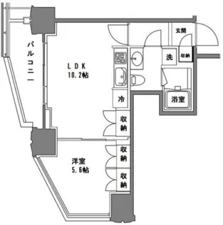 シティタワー新宿新都心【6階】の間取り