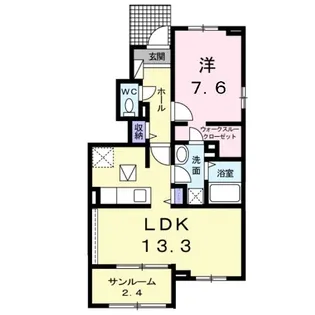ブライト スクエアIII A【1階】の間取り