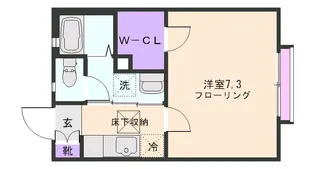 ソレアード千暁【1階】の間取り