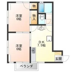 イーストハイツ【2階】の間取り