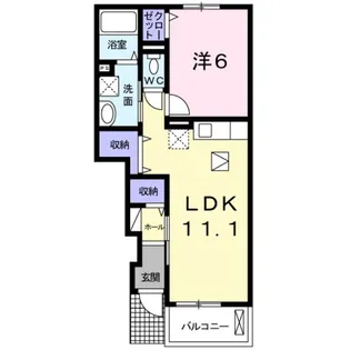 ジェルメ 47 A【1階】の間取り