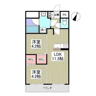 リバーサイドマンション 熊谷【1階】の間取り