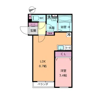 FSモダンテラス【2階】の間取り