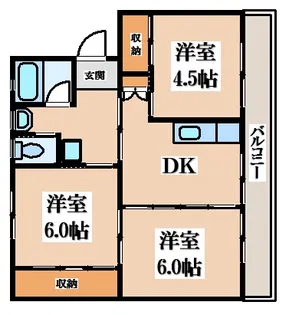 ビレッジハウス上原【5階】の間取り