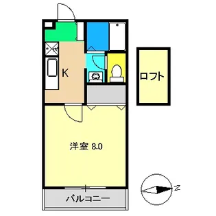 アメーヌセゾン【2階】の間取り