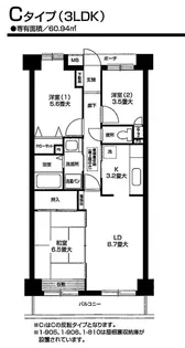 オクトス市ケ尾【5階】の間取り