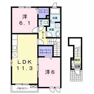 アーヴァンベールC【2階】の間取り