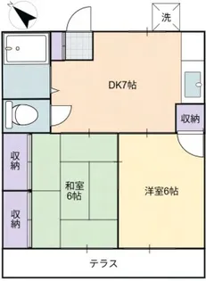 小川コーポ【1階】の間取り