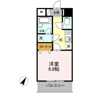 リージェント大橋【2階】の間取り