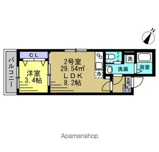 シティエスケイプ行徳【1階】の間取り