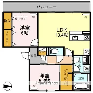 グランシャリオニッコー【3階】の間取り