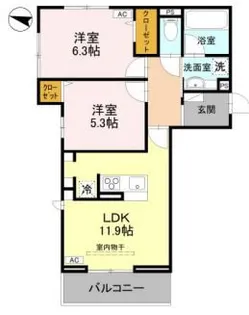 アメニティ美南東【2階】の間取り