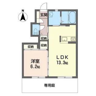 アリシアグリーンシティ【1階】の間取り
