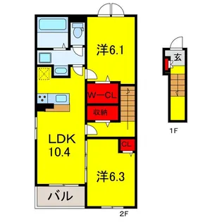 ヒカルサ市原五井西【2階】の間取り