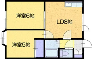 ブランジュール千歳【2階】の間取り