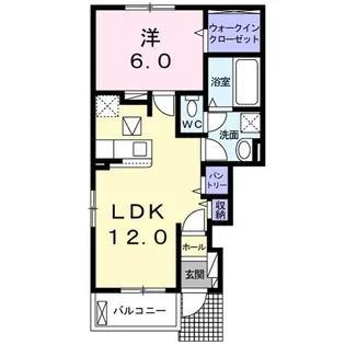 パン リーヴルII【1階】の間取り