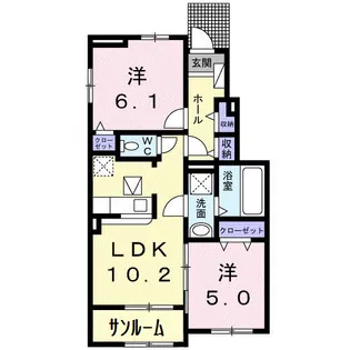 サンルタンII【1階】の間取り