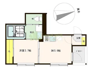 ハーモニーテラス墨染【2階】の間取り