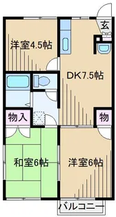 ウィステリア大倉山D棟【2階】の間取り