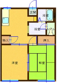 フローラルハイツ【1階】の間取り
